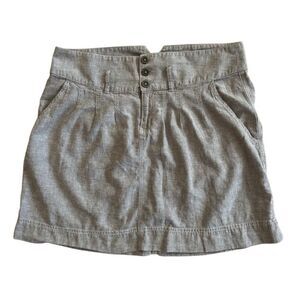 Royal Robbins Women's Grey Hemp Organic Cotton Mini Skirt  Size 14